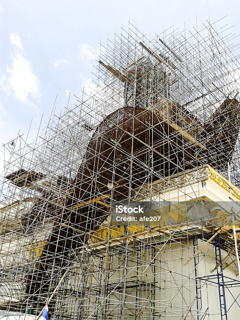 Construções o brahma Santuário, chachoengsao na Tailândia - Royalty-free Amarelo Foto de stock