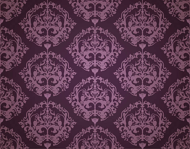 Seamless Wallpaper Pattern (Dark) vector art illustration