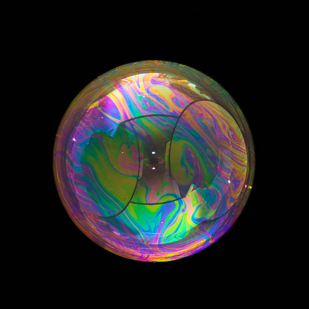 istock Soap bubble isolated on black. Very detailed. 177207980