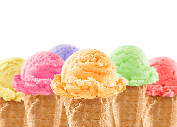 colorido helados - lemon ice cream fotografías e imágenes de stock