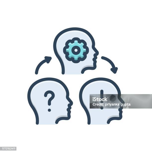 Learning Head Lessons Head Stock Illustration - Download Image Now - Asking ...