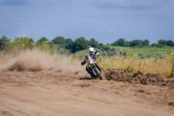 istock Extreme Motocross track. Riding on dust track 1772152965