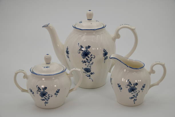 Set of teapot, sugar pot and milk pot