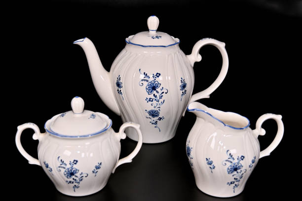 Set of teapot, sugar pot and milk pot