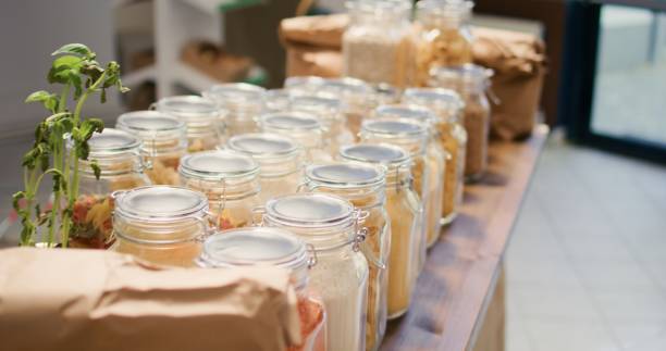 istock Close up on bulk items in glass jars 1772186920