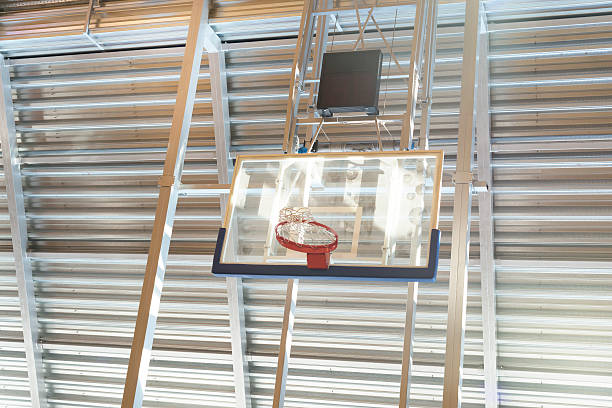 istock Basketball Hoop Under Metal Roof 177219694
