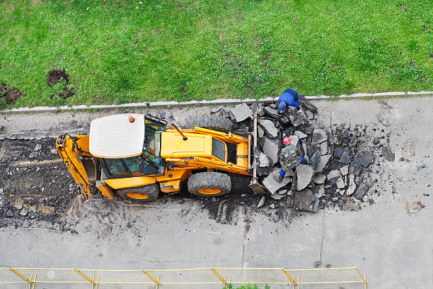 trator remover roadmen e asfalto - construction machinery machine industrial equipment grader - fotografias e filmes do acervo