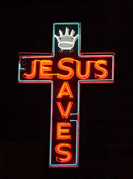Jesus Saves stock photo