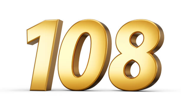 istock 3d number 108 one hundred eight Gold text isolated on white background 3d illustration 1772209285