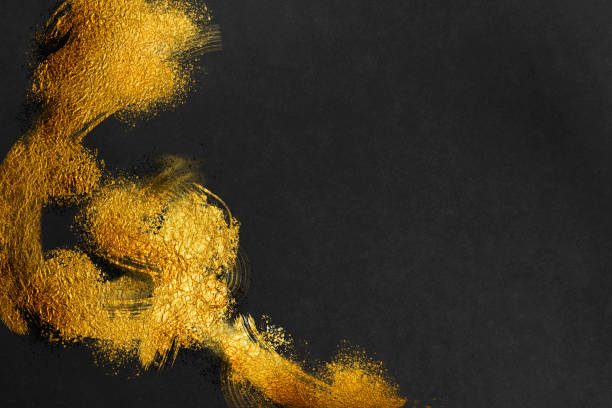 istock Gold and Black Japanese Paper Backgrounds Web graphics 1772213631