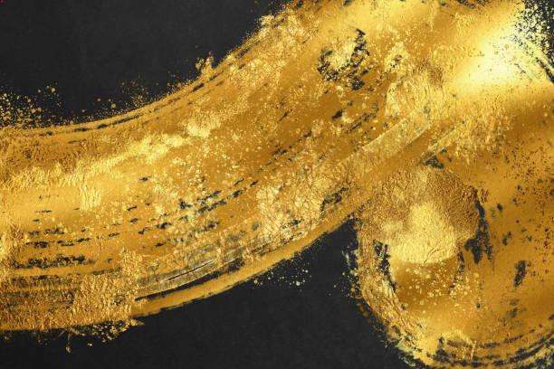istock Gold and Black Japanese Paper Backgrounds Web graphics 1772214146