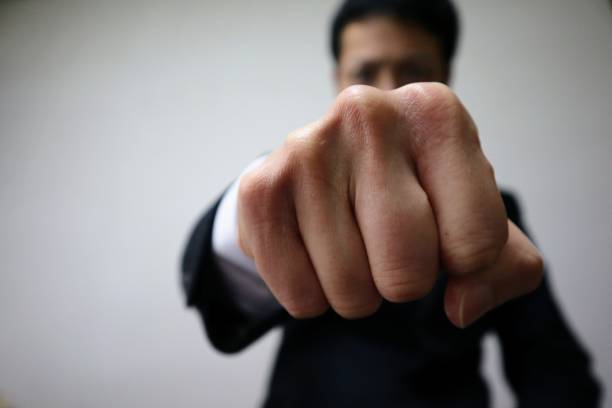 istock Close up of businessman punching 1772214663