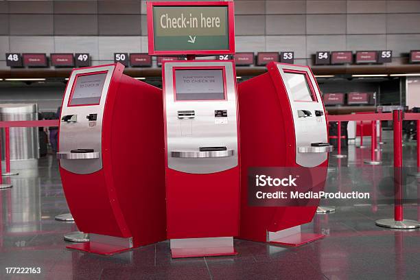 Sef Check In Self Check In Stations At Airport Stock Photo - Download Image Now ...