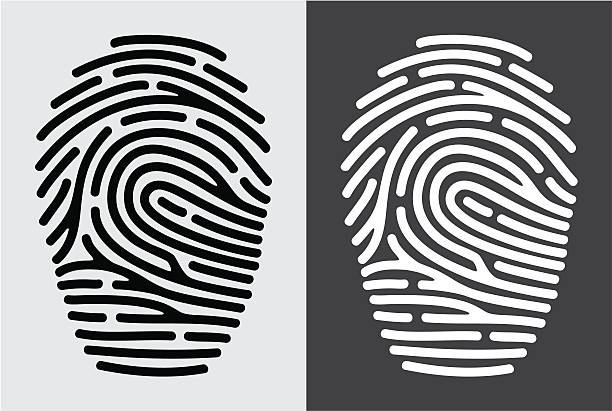 Fingerprint icon vector art illustration