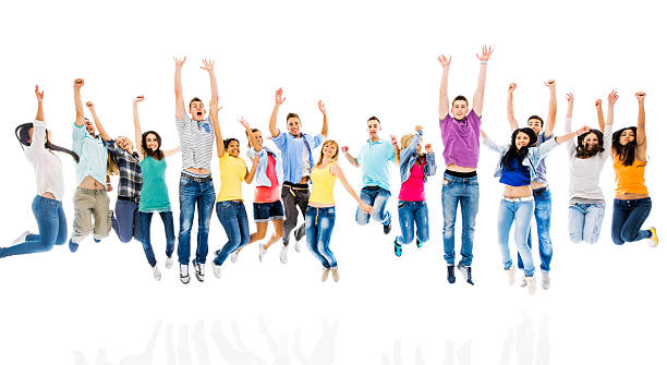istock Large group of ecstatic young people. 177223770