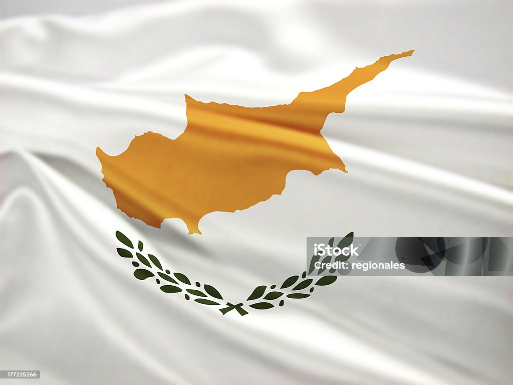 Bandeira do Chipre - Royalty-free Acabado Foto de stock