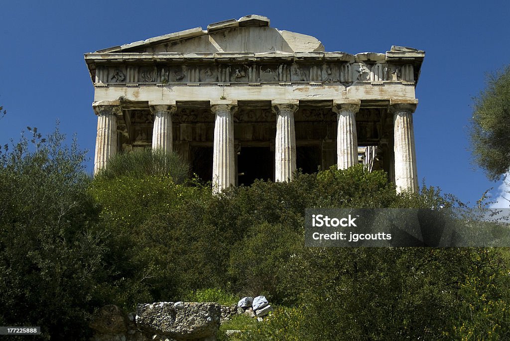 Templo de Hephaestus (Theseion)-Athens - Foto de stock de Acrópolis - Atenas libre de derechos