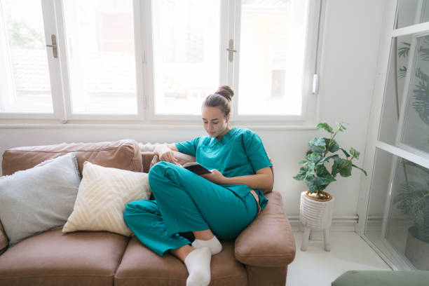 istock Relaxed day at home after a long shift in the hospital 1772259331