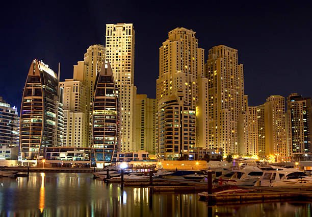 Night city, Dubai stock photo