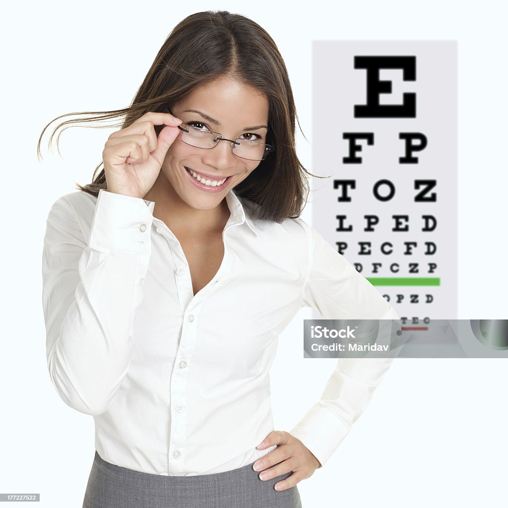 Augenoptiker und Optiker - Lizenzfrei Augenuntersuchungen Stock-Foto