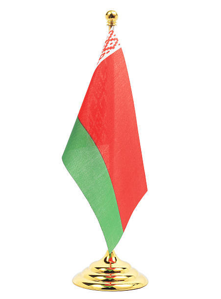 istock Belarus National flag hanging on the gold flagstaff 177227730