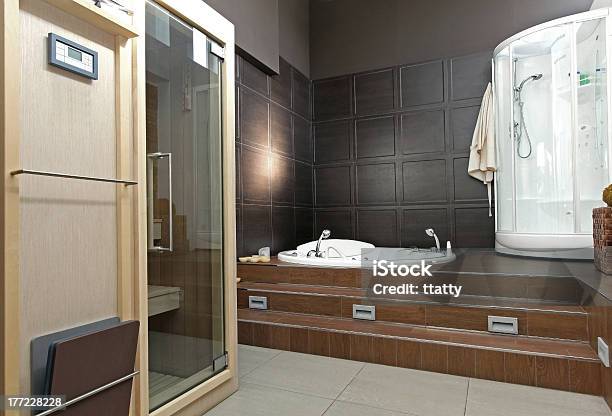 Spa Bathroom Stock Photo - Download Image Now - Bathtub, Hydromassage, Bathroom