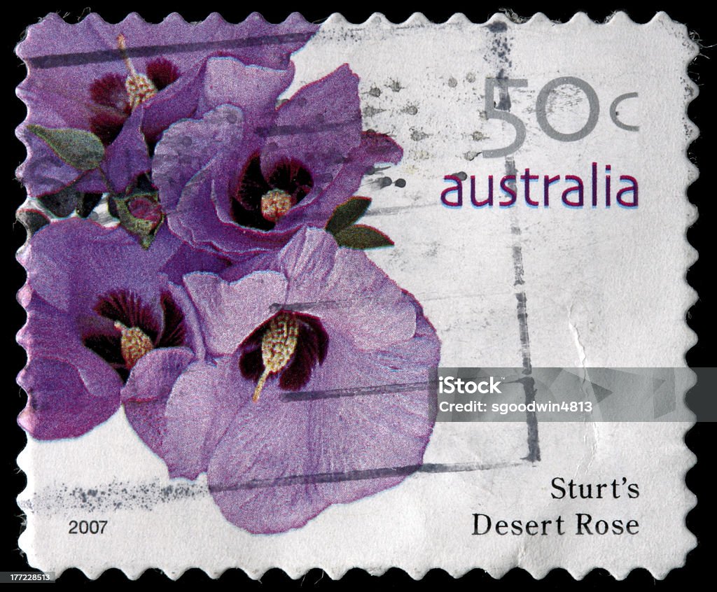 Пятьдесят процентов stamp printed in Australia - Стоковые фото 2007 роялти-фри