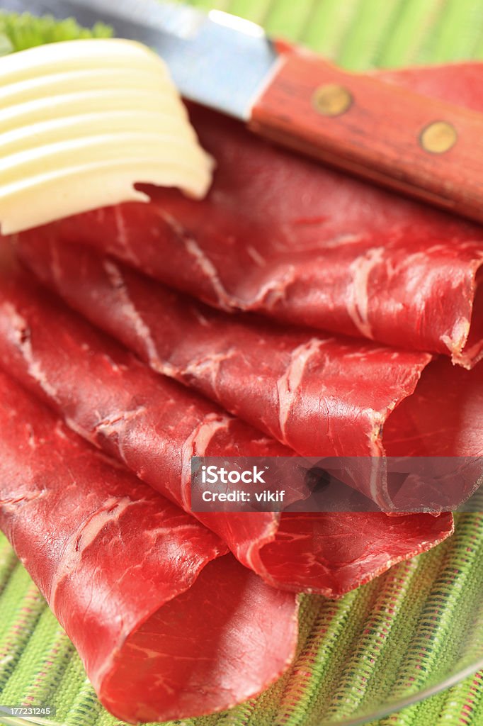 얇은 슬라이스 마른 고기류 및 버터 - 로열티 프리 0명 스톡 사진