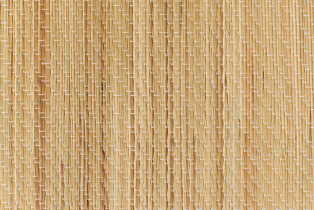 Bamboo mat texture Closeup of striped bamboo matting pattern beach mat stock pictures, royalty-free photos & images