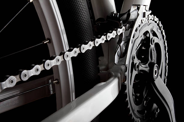 istock Bicycle crank, chain and derailleur 177231610