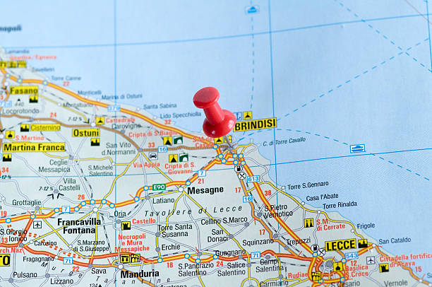 istock Pushpin in map, Brindisi, Italy 177231672