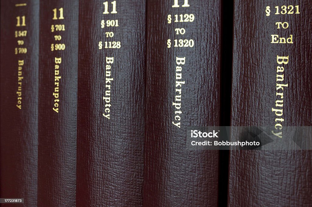 Law Books containing Bankruptcy laws and Statutes Books containing the laws governing bankruptcy Bankruptcy Stock Photo