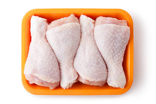 istock Fresh chicken legs on the retail tray. Top view. 177232015