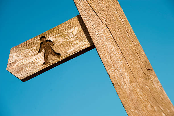 Footpath Sign stock photo