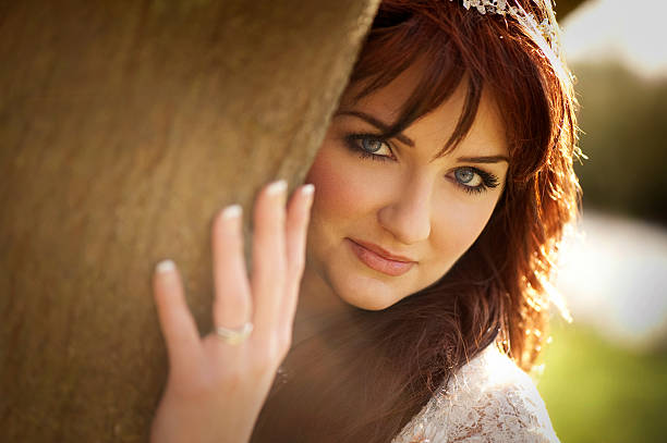 Beautiful bride stock photo