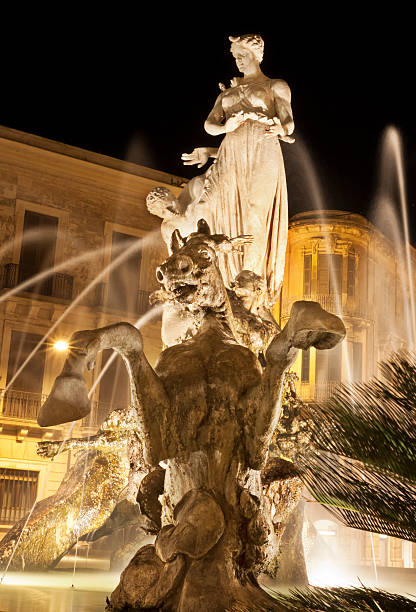 istock Artemide Fountain at Night in Syracuse 177233193