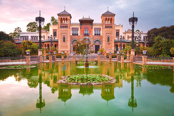 istock Mudejar Pavilion and pond at sunset. Sevilla 177233688