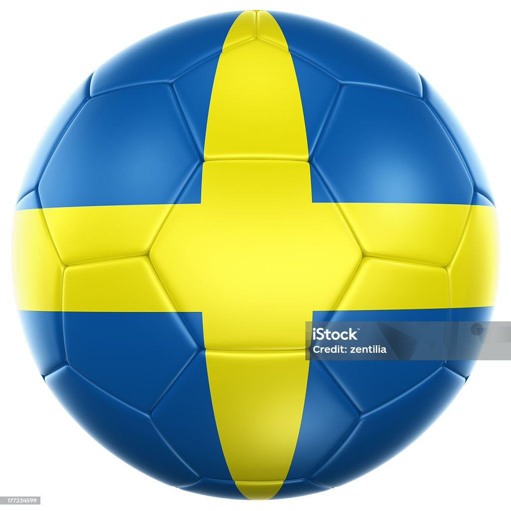 Sueco pelota de fútbol - Foto de stock de Bandera libre de derechos