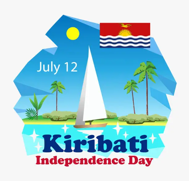 Vector illustration of Kiribati day