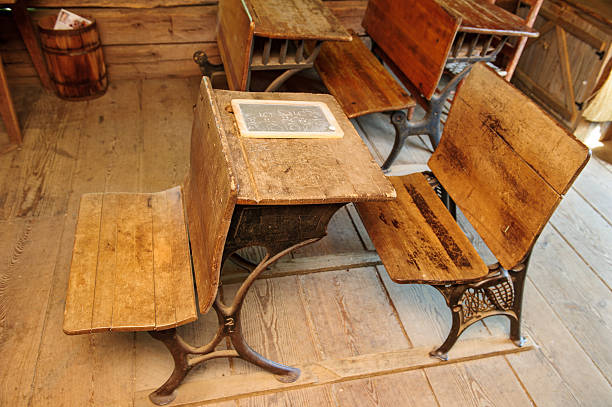 istock wider view of antique school desk 177235456