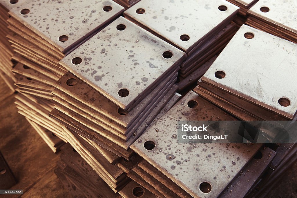Placche in metallo - Foto stock royalty-free di Acciaio