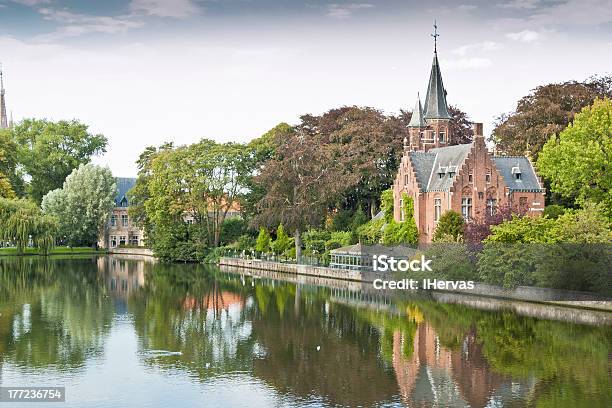 The Minnewater Brugges Stock Photo - Download Image Now - Architectural Feature, Belgian Culture, Belgium