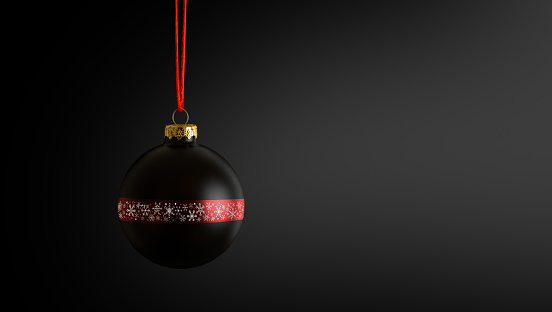 Hanging Black Christmas Ornament