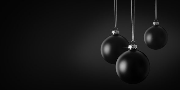 Hanging Black Christmas Ornaments