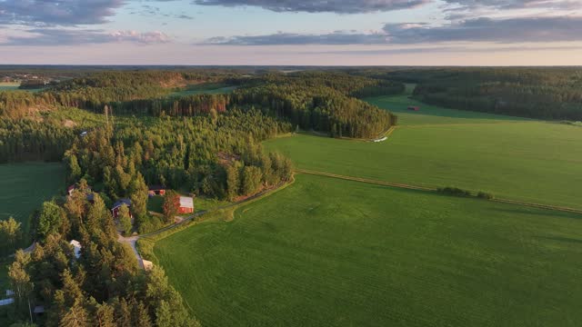 Finnish countryside landscape in summer