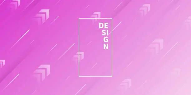 Vector illustration of Abstract design with rising arrows and Pink gradient - Trendy background