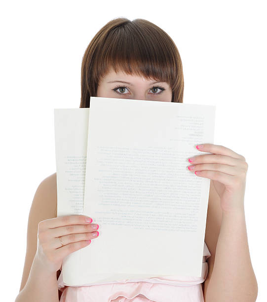 istock Young woman with paper. 177238742