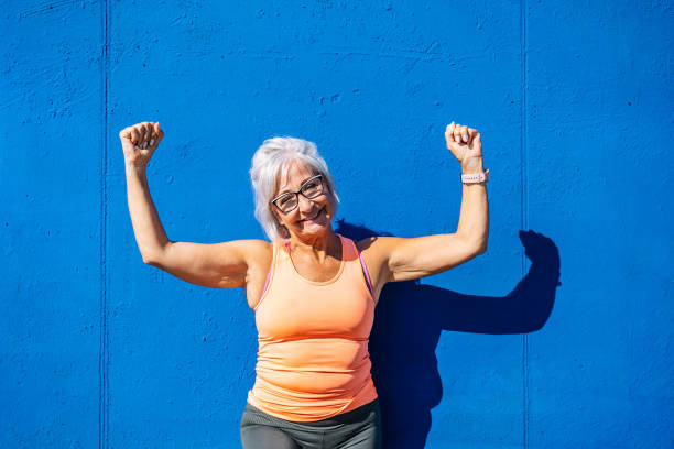 istock Elder woman showing strength gesturing with arms 1772388776