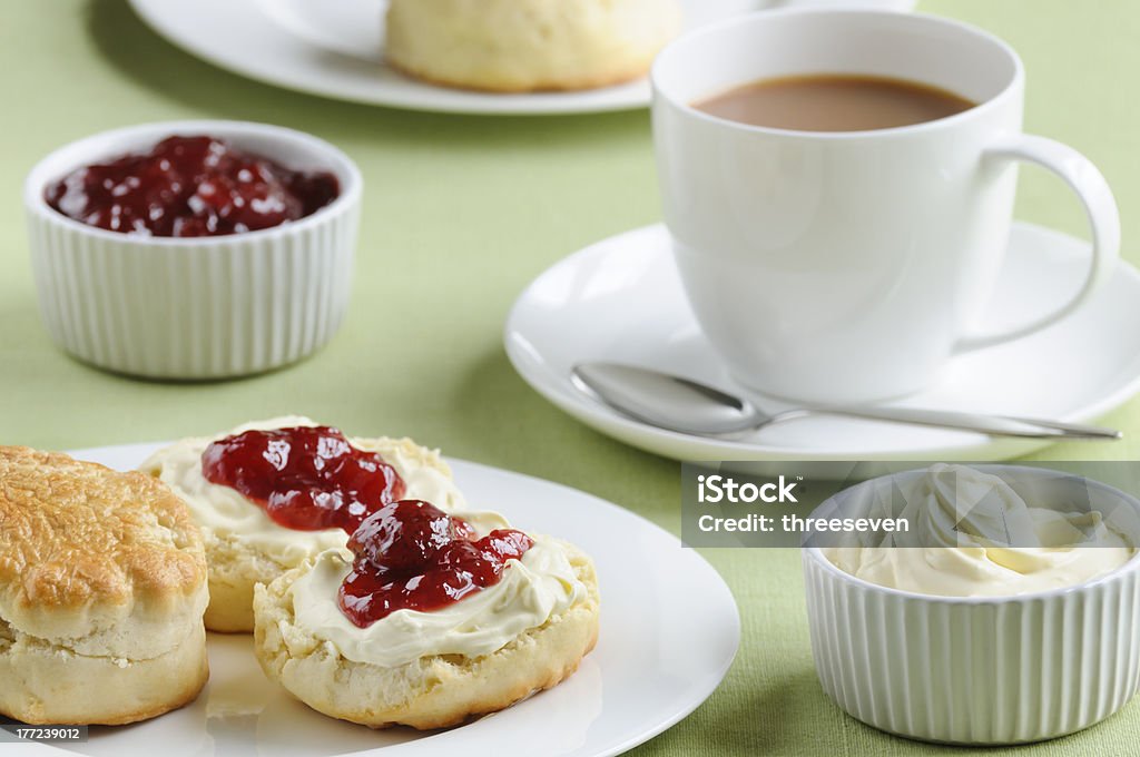 Té con crema - Foto de stock de Scone libre de derechos