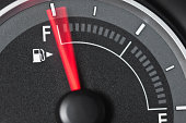 Fuel Gauge with motion blurred needle